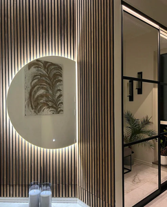 Pannelli Acustici a Parete Moderni in Fibra di Poliestere <span class=keywords><strong>MDF</strong></span>, Fonoassorbenti, Eco-Friendly, a Doghe, Design 3D, Grafico, NRC 80%, 2400x600mm <span class=keywords><strong>2</strong></span> - Product Image 3