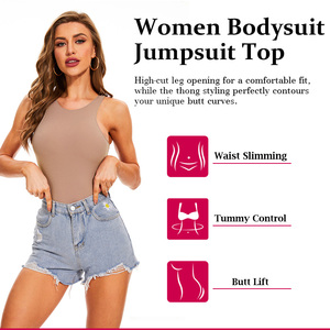 <span class=keywords><strong>Combinaison</strong></span> gainante pour femme, col rond, <span class=keywords><strong>sans</strong></span> manches, style débardeur, <span class=keywords><strong>sans</strong></span> couture, amincissante, sculptante - Product Image 4