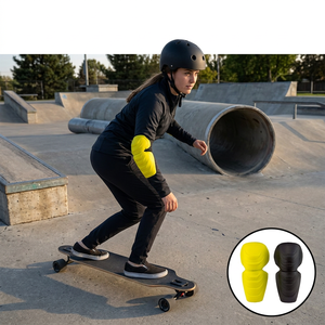ปลอกป้องกันข้อศอก EVA น้ำหนักเบา สำหรับฝึกกีฬา อุปกรณ์ป้องกันการเล่นสเก็ตสำหรับผู้ใหญ่ สีเหลืองดำ ใช้ได้ทุกฤดูกาล - Product Image 1