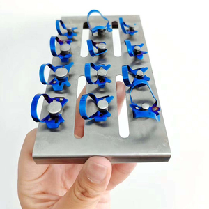 Juego de 12 abrazaderas y bandejas de goma <span class=keywords><strong>dental</strong></span> de acero inoxidable - Product Image 4