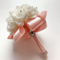 Bouquet de mariée personnalisé en ruban bouquet de mariage bouquet de mariée artificiel bouquet de mariage en mousse romantique fleur à tenir à la main