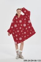 Usine En Gros Surdimensionné De Noël Portable Couverture À Capuche Pour Adultes Taille Unique Tous Les Adultes Sherpa Sweat Couverture