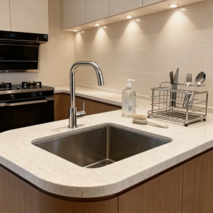 Fregadero <span class=keywords><strong>de</strong></span> Lavandería Bajo Encimera <span class=keywords><strong>de</strong></span> <span class=keywords><strong>Acero</strong></span> <span class=keywords><strong>Inoxidable</strong></span>, Profundidad <span class=keywords><strong>de</strong></span> 12-13', Grosor <span class=keywords><strong>de</strong></span> 1.2 mm, Hecho a Mano, Tamaño Personalizado, Fregadero <span class=keywords><strong>de</strong></span> Cocina Esquinero - Product Image 4