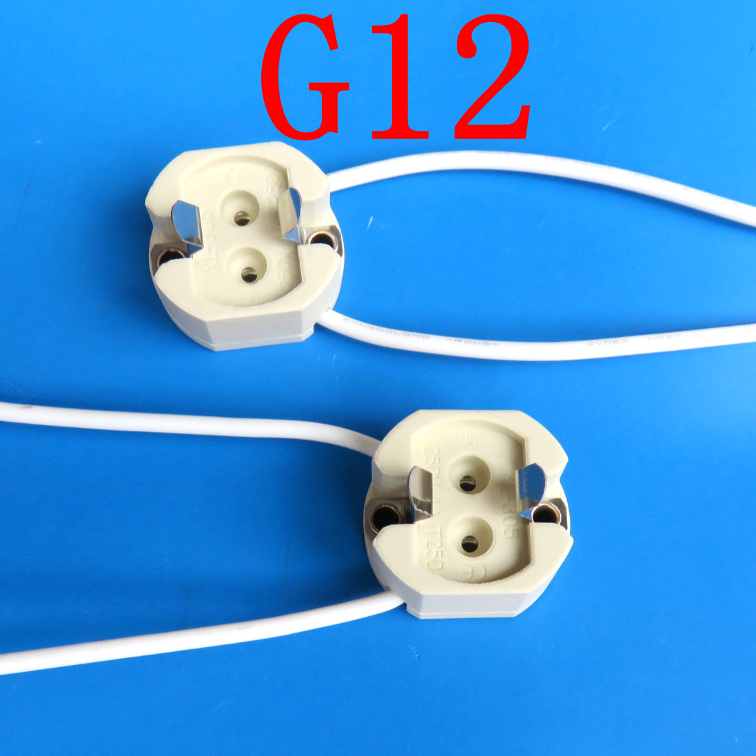 220V Высокая температура, высокое сопротивление давления G12 гнездо керамические гнезда ламп светодио дный держатель с проводом
