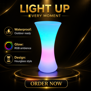 Table de bar LED rechargeable 16 couleurs IP65 étanche LLDPE Table de cocktail RGB pour discothèque mariage - Product Image 6