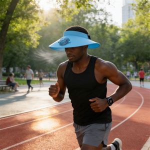 2026 Sun <b>Hat</b> with Cooling Fan Portable Cooling Outdoor Lightweight Rechargeable Summer Visor <b>Hat</b> with Fan for Outdoor - Product Image 6