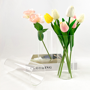 Hiện Đại Bắc Âu Cao Xi Lanh Borosilicate Bình Thủy Tinh Rõ Ràng Hoa Thiết Kế Cho Đám Cưới Trang Trí Bàn Sàn Nhà Máy Giá - Product Image 4