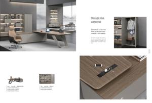 Suministro de fábrica Luxury Boss Table Executive L Shape Mesa ejecutiva de madera moderna CEO Boss Desks Mesa de oficina de alta calidad - Product Image 2