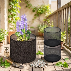 P498 4 paniers flottants en PVC <span class=keywords><strong>pour</strong></span> <span class=keywords><strong>bassin</strong></span>, sacs <span class=keywords><strong>de</strong></span> <span class=keywords><strong>plantation</strong></span> respirants <span class=keywords><strong>pour</strong></span> plantes aquatiques, jardin aquatique <span class=keywords><strong>de</strong></span> balcon, hydroponie, carpes koï - Product Image 6