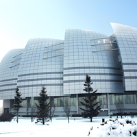 Panneau de façade en aluminium courbé, mur-rideau sur mesure, revêtement en aluminium, revêtement PVDF pour la décoration extérieure des bâtiments