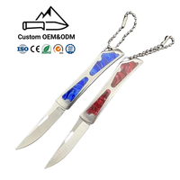 Couteau pliant mini en acier inoxydable, lame à pointe tombante, léger, portable, outil EDC multifonctionnel, prise en charge de la personnalisation du logo OEM/ODM