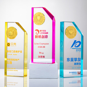 Crystal <b>Trophies</b> Uv Printed Laser <b>Engraved</b> Durable Conference Awards Business Gifts - Product Image 2
