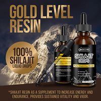 Complément alimentaire en gouttes liquides et résine de Shilajit pur, Shilajit de l'Himalaya testé en laboratoire, stimulant naturel de l'énergie et de la performance