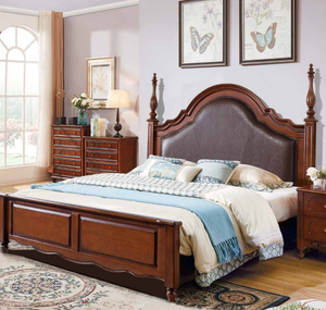 American Style Wooden <b>Frame</b> Cushion Master Bedroom Furniture <b>Bed</b> Set European King <b>Bed</b> Solid Wood Solid Wood <b>Bed</b> - Product Image 5