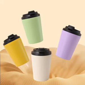 Kingze Custom Design 350ml Travel Mugs Double Wall Stainless Steel Thermal Thermos Vacuum Insulated <b>Coffee</b> Tumblers With Lid - Product Image 4
