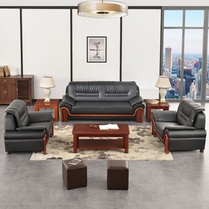 Juego de sillones seccionales ejecutivo Boss de diseño moderno personalizado, muebles de oficina modulares de alta calidad, oficina de cuero PU genuino - Product Image 5