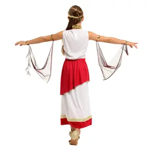 Детский костюм греческой богини, Афины, принцессы, косплей, маскарадный костюм для девочек на Хэллоуин