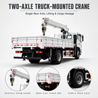 Grue sur camion à flèche hydraulique en acier renforcé pour projets à l'étranger et services de levage de matériaux à l'exportation