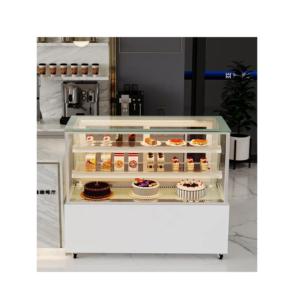 ケーキ冷蔵庫ダイレクト/空冷冷蔵庫デスクトップ/縦型ショーケースケーキディスプレイ冷蔵庫