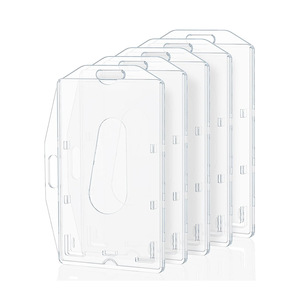 Porta Tarjetas de PC Transparentes de Doble Cara y Doble Uso al por Mayor, Protectores de Llaves de Coche, Porta Credenciales y Porta Tarjetas de Identificación - Product Image 1