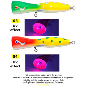 Handmade Solid Wood Grouper Lure 85g 20cm <b>Floating</b> Surface Type Topwater Bait For Saltwater <b>Fishing</b> - Product Image 4