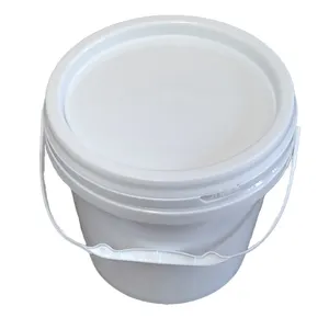 圆形500毫升-10L塑料桶，用于带密封盖的水漆包装