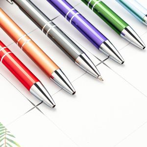 Stylos rétractables en métal X418 en gros, stylos à bille créatifs en alliage d'aluminium à pression, stylos publicitaires avec logo personnalisé - Product Image 4