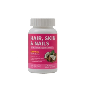 Cápsulas de Gel Suave con Fórmula de Apoyo a la Belleza 22 en 1, Biotina con Colágeno y Queratina para un Crecimiento Rápido del Cabello, una Piel Radiante y Uñas Fuertes - Product Image 1