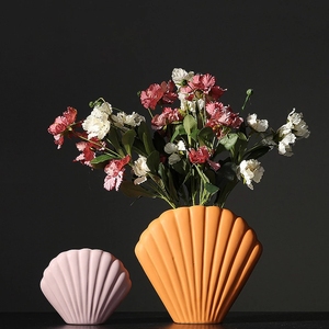 Jarrón Decorativo Nórdico de Cerámica con Forma de Concha, <span class=keywords><strong>Minimalista</strong></span>, para Sala de Estar, Mueble para TV, Cafetería, Oficina, Decoración de Bodas - Product Image 2