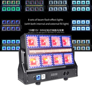 Projecteurs mobiles LED RGBW QSE Professional 8 yeux 260W avec contrôle DMX512 pour <span class=keywords><strong>DJ</strong></span>, clubs et discothèques - Product Image 1