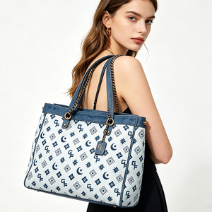 Casual Women's Tote Shoulder Bag, PU Leather Material, with <b>Chain</b> Strap, Daily Carry Office <b>Handbag</b> - Product Image 2