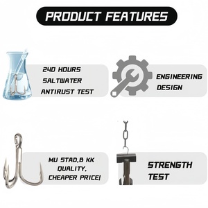 Hot Bán 3x Thép Carbon Cao Ba Ngã Ba Cá Móc Thích Hợp Cho Sông Và Hồ Câu Cá - Product Image 3