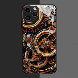 <span class=keywords><strong>Coque</strong></span> de téléphone en verre dur mince à engrenage mécanique pour Samsung S22 Ultra S23 S24fe S25 <span class=keywords><strong>coque</strong></span> arrière de téléphone anti-rayures tout compris - Product Image 5