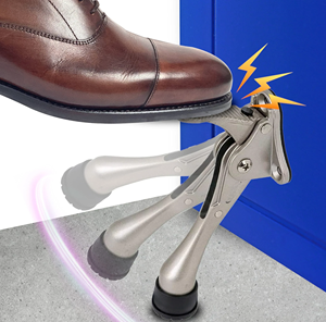 Tope de Puerta Antirrobo de un Toque, Ajustable, Resistente, de Aleación de Zinc, con Punta de Goma - Product Image 1