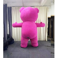 Top Pick CE Costume en peluche gonflable super doux en forme d'ours en peluche avec logo personnalisé et casque de sécurité pour mascotte adulte, cosplay animal