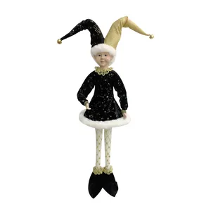 Merry Christmas ตุ๊กตานางฟ้าขายาว,ของตกแต่งรูปเอลฟ์สไตล์นอร์ดิกน่ารักตกแต่งยืนอยู่กับตุ๊กตาคริสต์มาส