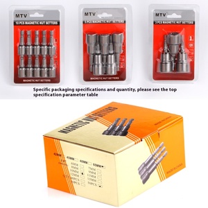 Jeu de 11 embouts magnétiques à chocs de 16 pouces, tournevis multi-embouts 6-en-1, outil multifonction en acier inoxydable, embouts de 1/4 et 3/8 pour écrous, tournevis de précision - Product Image 3