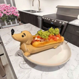 3D Printing Dachshund Hot <b>Dog</b> Serving Tray Plastic Food Plate Cartoon Sandwich Display Dish for Home Party Camping - Product Image 3