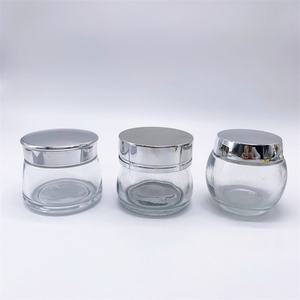 Pot en verre cosmétique rond de 50 ml et 100 ml, transparent, pour crème, soin de la peau, gommage corporel, avec couvercle doré - Product Image 3