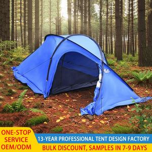 Tente personnalisée pour l'extérieur, ultra-légère, quatre saisons, 3-4 personnes, imperméable, en tissu Oxford, grande, portable, pliable, double couche - Product Image 2
