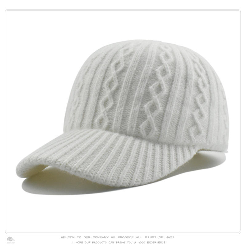 White knitted hat
