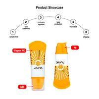 Tube Airless pour Crème Solaire Nouvelle Arrivée 25ml~70ml Tube Airless en Plastique pour Crème Solaire Pompe Ovale Tubes Cosmétiques Plats à Presser pour Crème BB