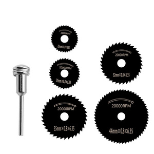 6Pcs <b>Mini</b> HSS <b>Circular</b> <b>Saw</b> Blade Rotary Tool for Metal Cutter Power Tools Drill Mandrel Cutoff 22-44mm Wood Cutting Discs - Product Image 1