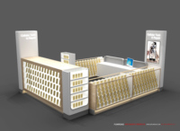 Vitrine à lunettes en bois haut de gamme personnalisée, meuble de présentation moderne et luxueux sur pied