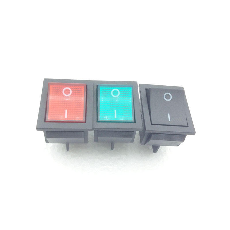 KCD4-201N Rocker Switch With Lighting Power Switch 15/30A Red Green Switch