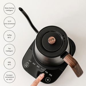 Hervidor de cuello de cisne con control inteligente de temperatura para café y té, de acero inoxidable 304, tetera inteligente para hervir agua - Product Image 5