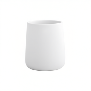 Soporte para cepillos de dientes de cerámica, color blanco, 19 cm de diámetro, 12,5 cm de altura, para uso en el baño - Product Image 3