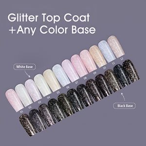Esmalte de Gel de Capa Superior Brillante Personalizado Privado, Libre de Hema y TPO, Gel Superior al por Mayor 2 en 1, <span class=keywords><strong>Topgel</strong></span> Brillante Reflectante con Diamantes para Decoración de Uñas - Product Image 6