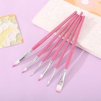 Ensemble de pinceaux de peinture à l'aquarelle et à l'acrylique en nylon, 6 pièces, pinceaux à peinture à l'huile numérique, stylo de traçage pour dessin, fournitures artistiques