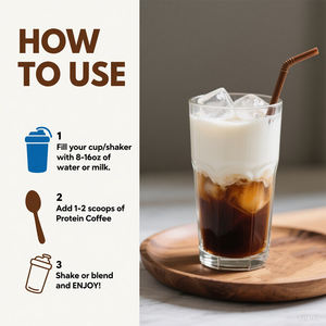 Qinshantang özel etiket OEM çim beslenen organik 6 mantar Whey <span class=keywords><strong>Protein</strong></span> kahve karışımı odak enerji bağırsak sağlık için - Product Image 2